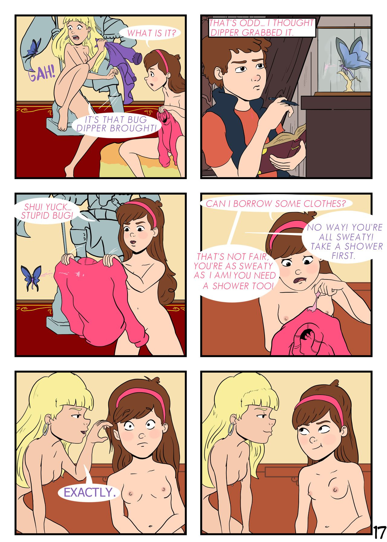 Gravity Falls - Butterflies in my Head porn comics Bikini, Cum Shots, fingering, Lesbians, Lolicon, Masturbation