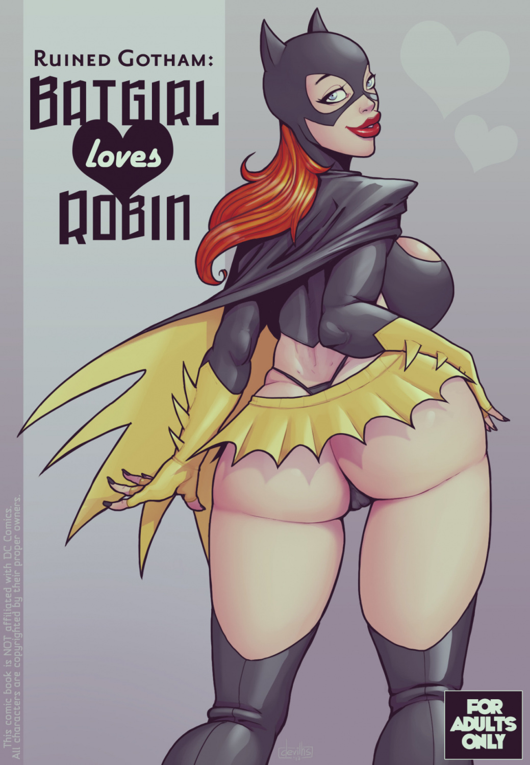Ruined Gotham - Batgirl loves Robin porn comics Anal Sex, Blowjob, Creampie, Cum Shots, Cum Swallow, Deepthroat, Deformed, fingering, Latex, Masturbation, Oral sex, Stockings, Straight, Titfuck