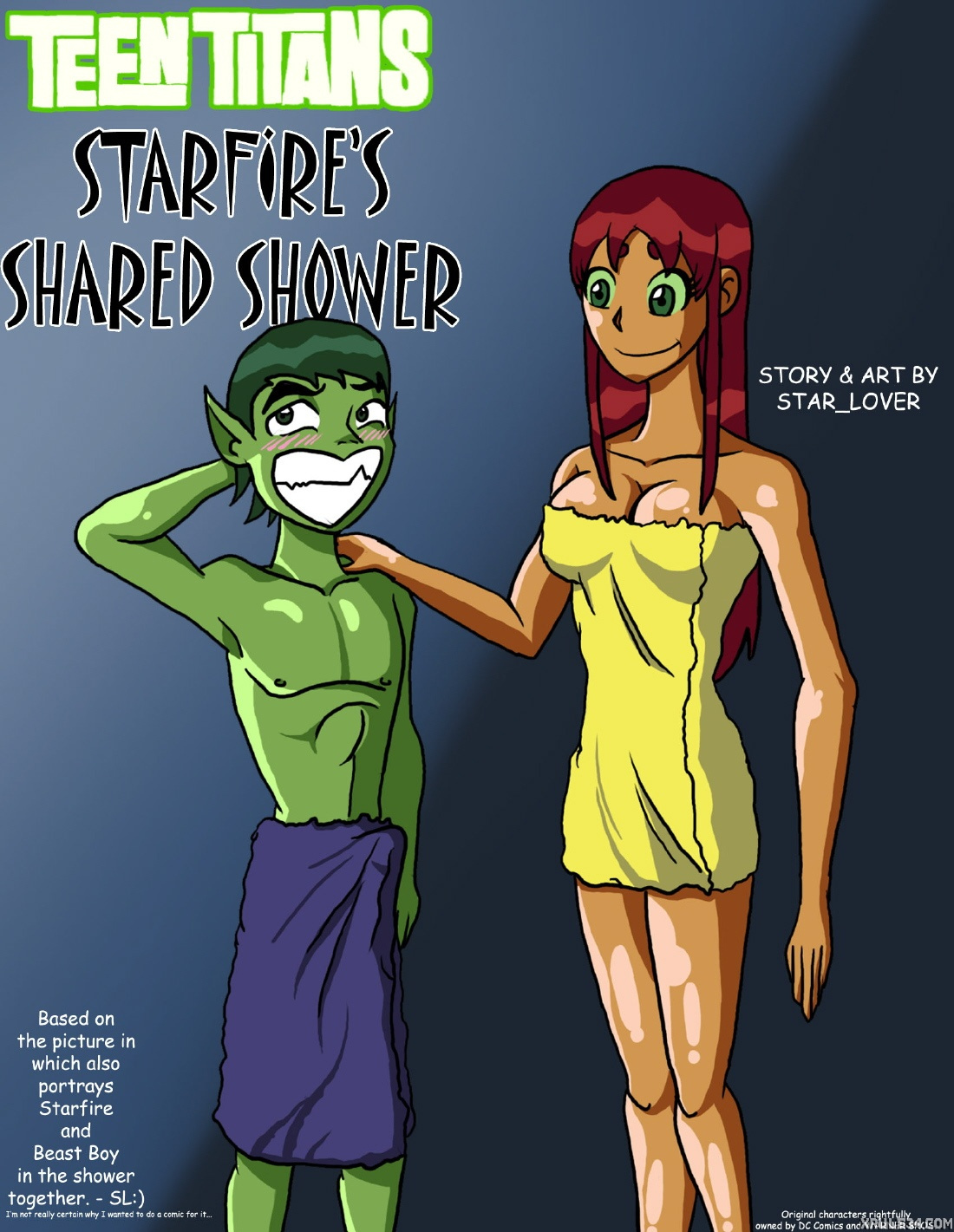 Starfire's Shared Shower porn comics Group Sex, Lolicon, Masturbation, Oral sex