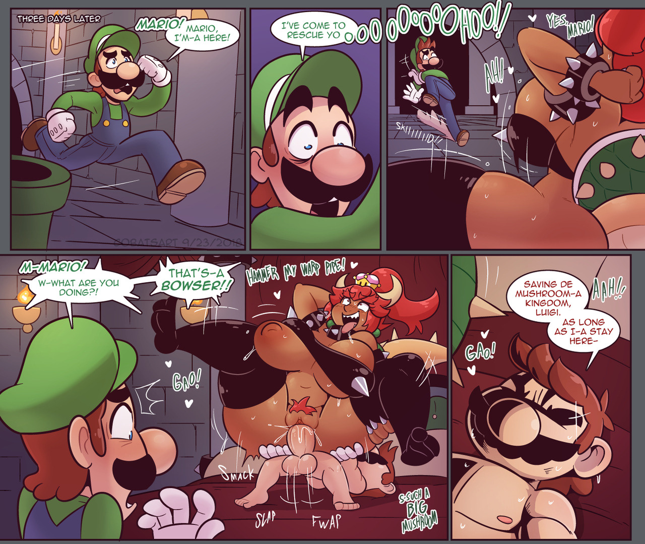 A Night of Bowsette porn comics Straight, Big Tits, Creampie, Monster Girls, Rule 63, Stockings