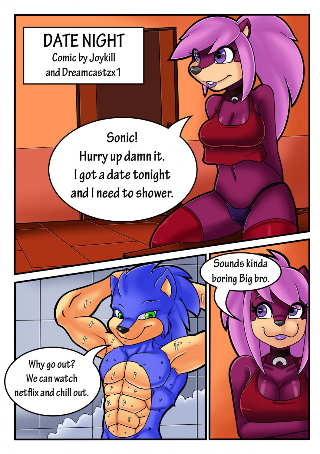 Date Night porn comics Oral sex, Furry