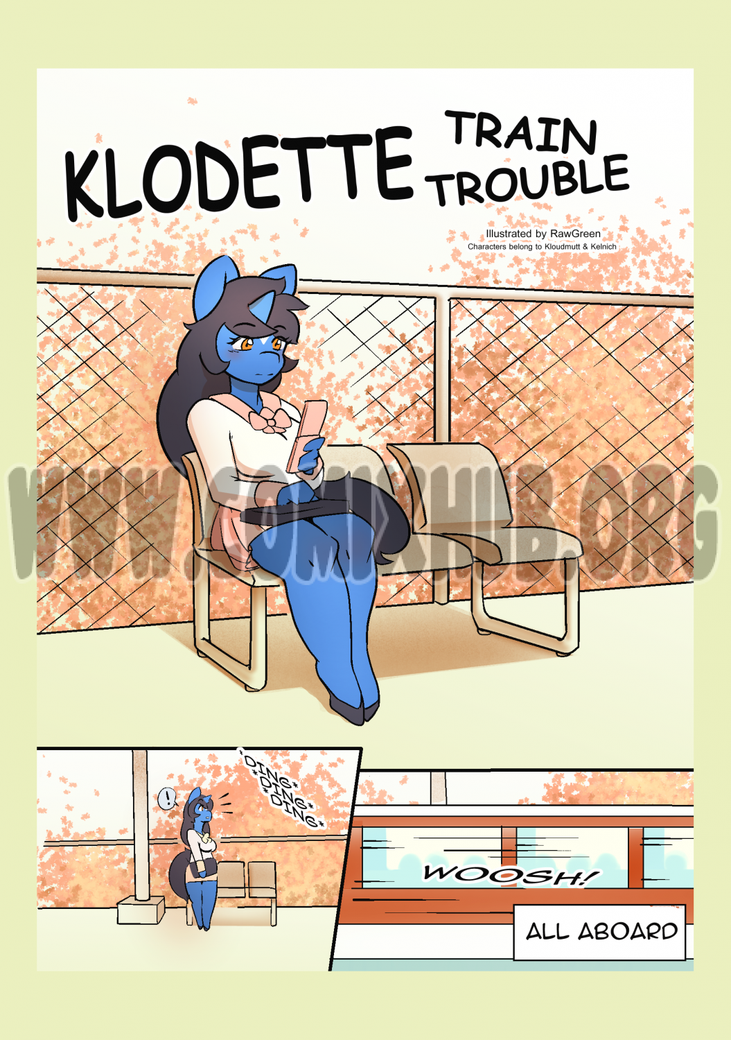 Klodette Train Trouble porn comics Masturbation, Creampie, Futanari, Straight