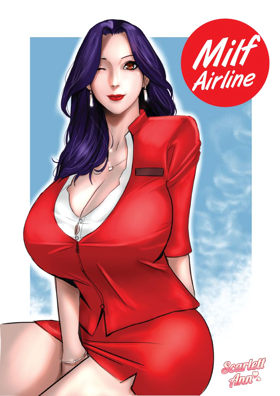 Milf Airline porn comics Big Tits, Creampie, Lactation, MILF, Oral sex, Straight, X-Ray
