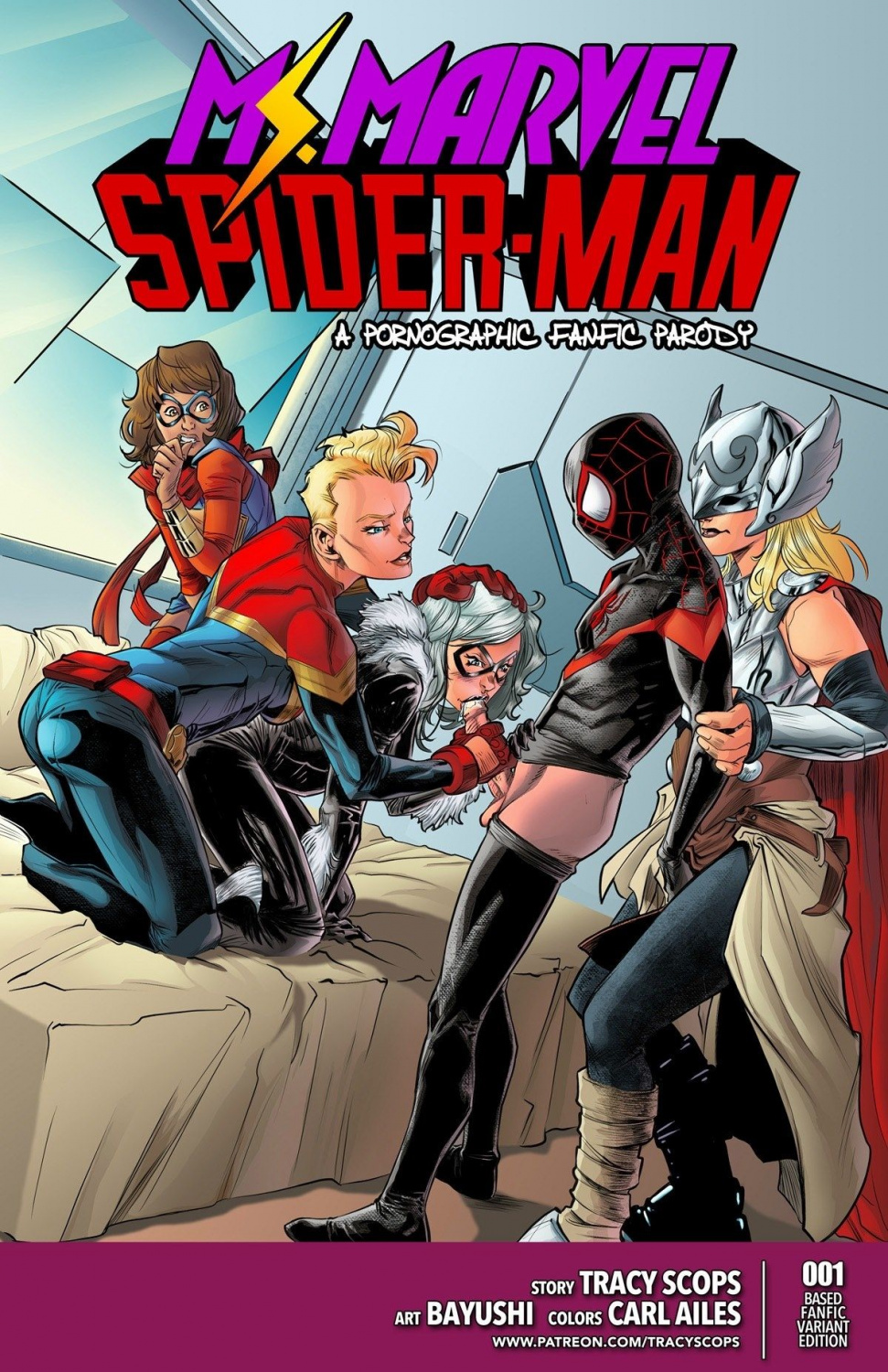 Miss Marvel Spider-Man porn comics Oral sex, Anal Sex, Double Penetration, Group Sex, Stockings
