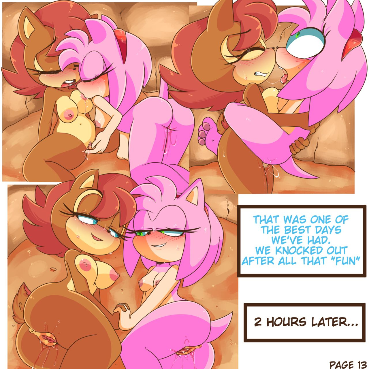 Sally and Amy in The Forbidden Fruit porn comics Oral sex, Anal Sex, cunnilingus, Double Penetration, Furry, Lesbians, Sex Toys