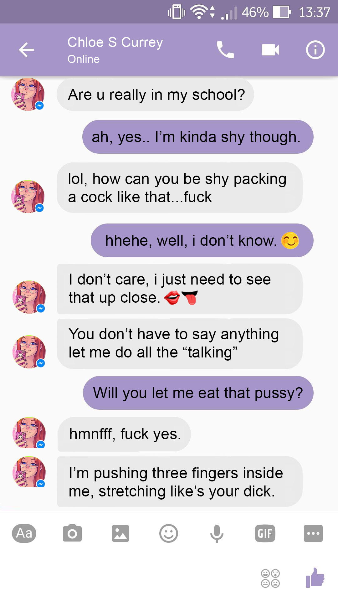 Sexting Chloé porn comics Oral sex