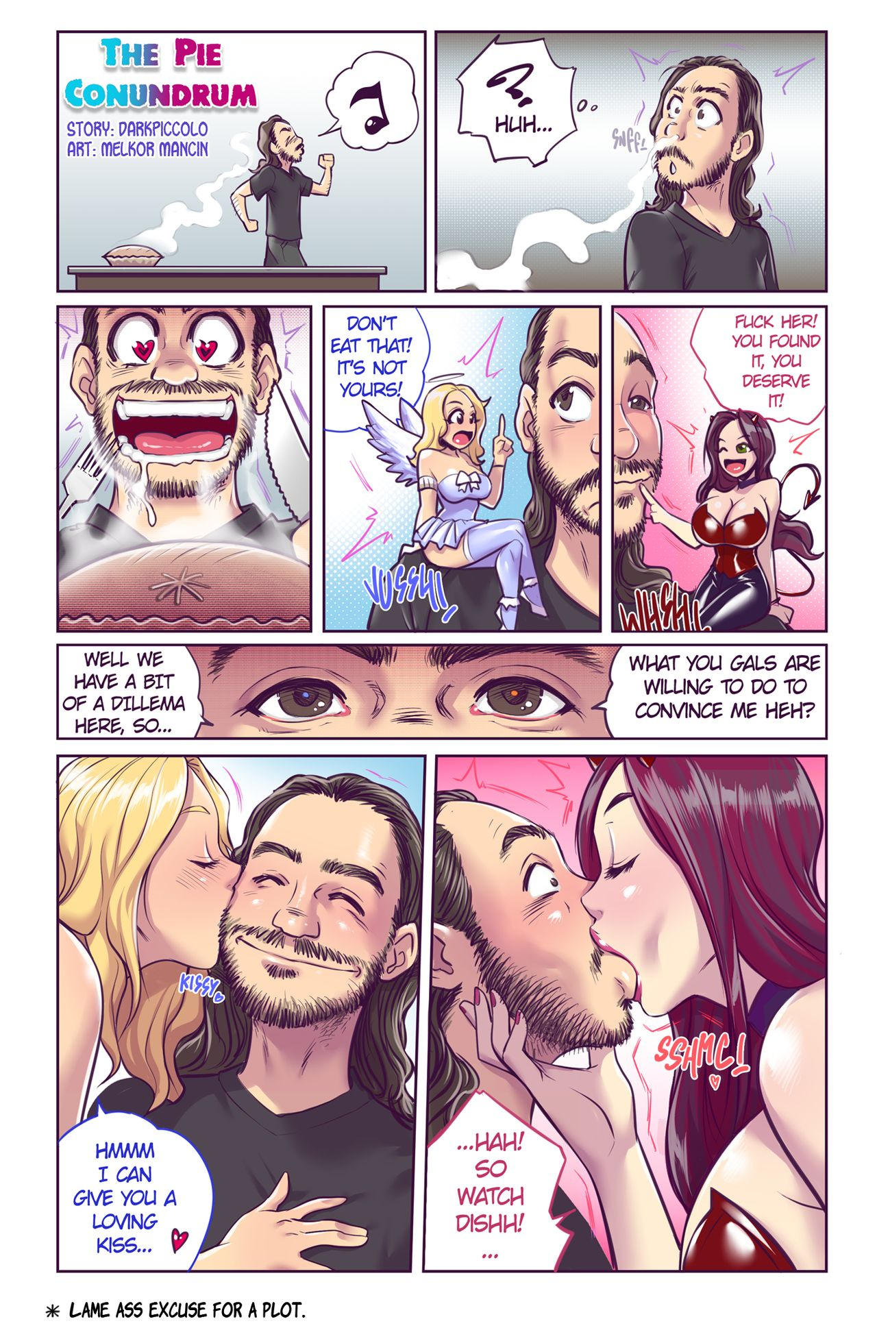 The Pie Conundrum porn comics Oral sex, Anal Sex, Group Sex, Lesbians, Monster Girls, Stockings, Titfuck